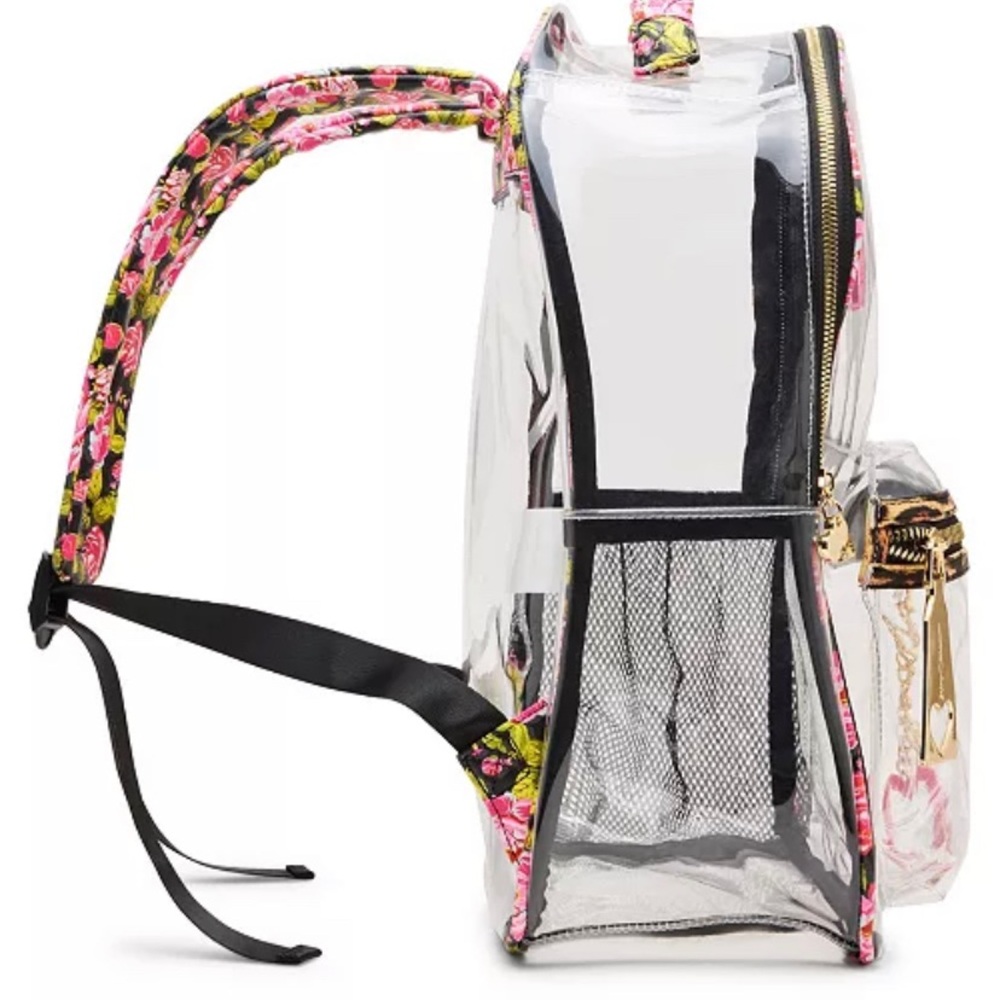 Betsey Johnson Floral/Leopard Print Women's Backpack and Pouch Set - Picture 3 of 6